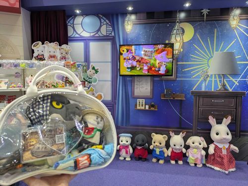 可愛いシルバニアファミリーのうさぎ達がお出迎えしてくれたぞ。