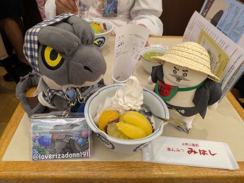 食後のデザートは、みはしにて♫
季節限定のあんみつを頂いたぜ💕