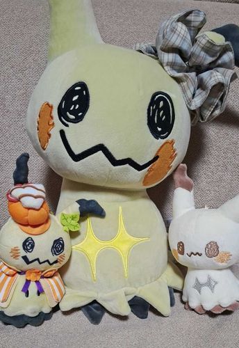 でっかいミミッキュぬいちゃん。
どれくらいでっかいかというと、これくらい。
トレーナーのシュシュ、似合ってるよ〜♡