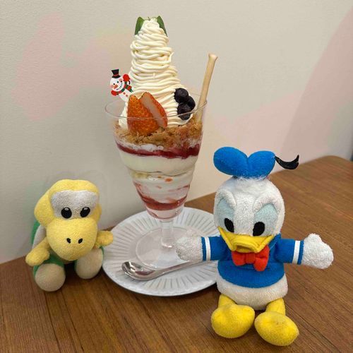 久しぶりノコ！
11月に北海道に行ってきたノコ⛄️
パフェが美味しかったノコ🍓✨
大親友のドナちゃんと半分こしたノコ〜〜