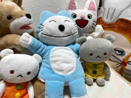 11ぴきのねこのうちの1ぴきがやってきた！あとの10ぴきはどうしたのかと聞いたが別に仲間外れにされたわけではないらしい
これでノンタンのおともだちが5体に——