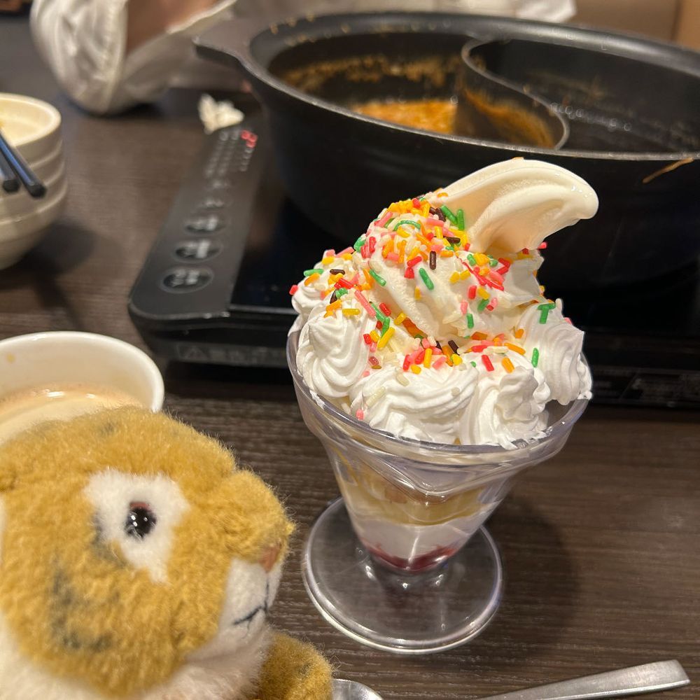 変な時間にしゃぶ葉行ったらめちゃ空いてたよ〜
パフェ失敗しちゃったよぉ🐯なんかへん…