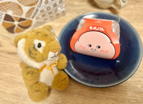 初めてもっちゅりんに遭遇したから買っちゃった〜！🐯🍩