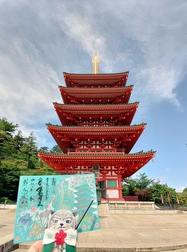 ⚔️と🛕。
高幡不動尊にて。