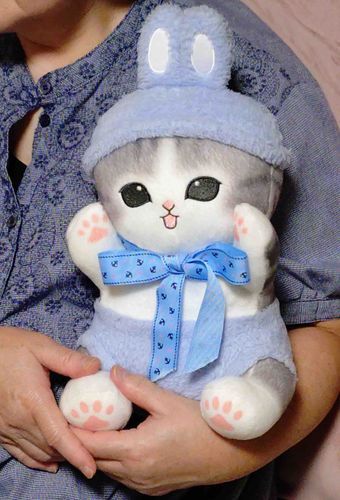 だっこしてもらったの！
うさにゃんね だっこ だいすき！あったかーい！