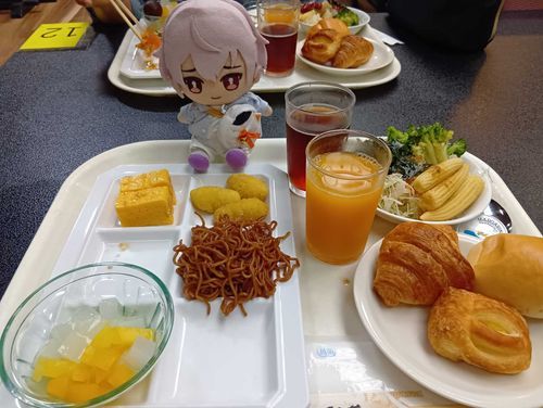 ホテルの朝食、前日の朝はちょっと体調不良だったユーザーさん、大丈夫そうだね！