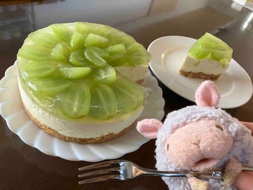 どうきょにんのおねえちゃんが、ケーキつくってくれたよ