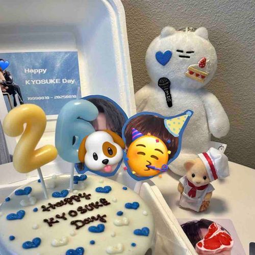 ぼくが作りました 誕生日ケーキ(◜◡◝)
藤牧京介くんお誕生日おめでとうございました💙