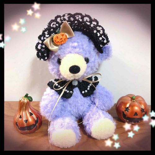 レースクロッシェ
ハーフボンネットと付け襟
ハロウィンバージョン🎃