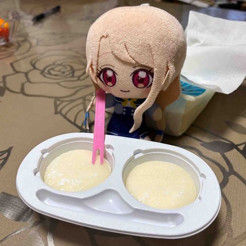 前にプリうさのつむぎちゃんが
食べていた一品ね。
冷たくとも、柔らかい…！