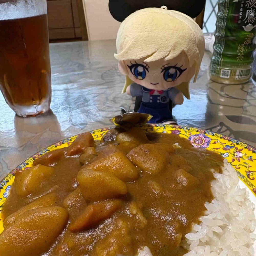 この間、誕生日だったの。
相変わらずのカレーづくし
だったけど、その後に大きな
チーズケーキもあったからなぁ…
でも、嬉しかったよ！