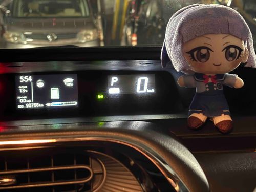 外は寒くても、車の中でエアコン
つけたらチィの、とっておき
あったか空間の完成よ〜！