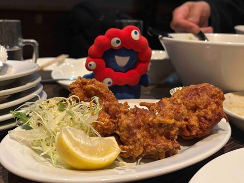 忘年会をしていました。大きなから揚げで、大きな受け入れでした。ミャクミャクがいてもまあいいかでしたので、受け入れかとおもいます。