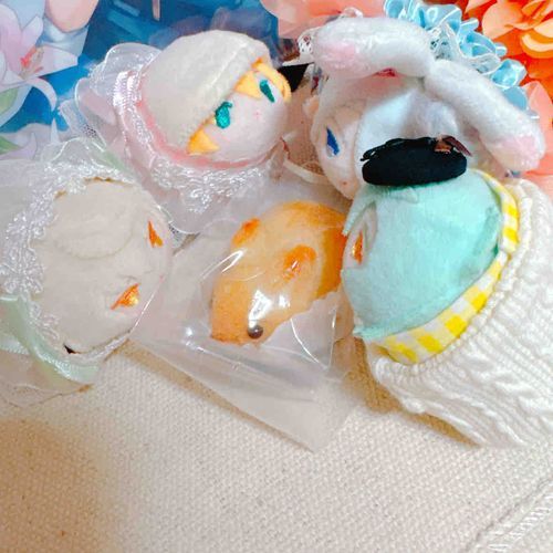 おとももちからいただいたかわいすぎてたべるのもったいないおかし…けど…ぼくたちでおいしくいただきました…🐇🦁🐍⛰️🗻🤤