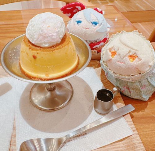 ちょぎくんともちひげとぷりんたべた…🍮からめるはしぶんでかけるたいぷのおみせだったよ…☺️