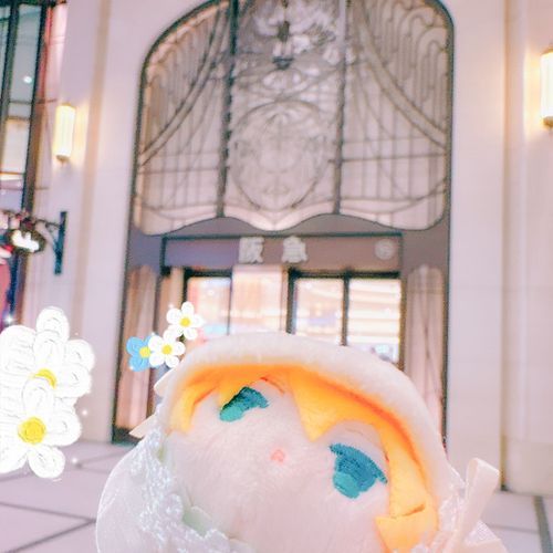 きのうはたゃもいっしょにおでかけして、あこがれのはんきゅううめだのちかにつれていってもらったのゃ！はぴぴゃ！