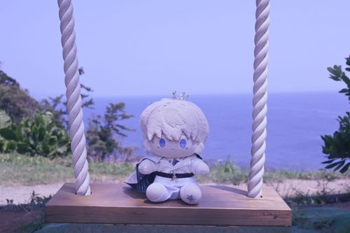 初島のブランコだ。俺はぬいぐるみだが、一人で乗れるぞ。偉いだろ？