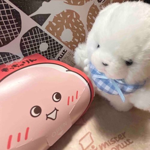 もちゅりん も おともだち？
いい におい が するよ〜🍩