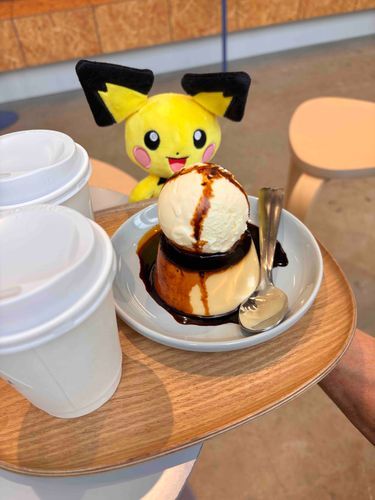 長崎スタジアムシティの
NGS COFFEEのプリンonアイス🍮💛おいちぃ😋💓