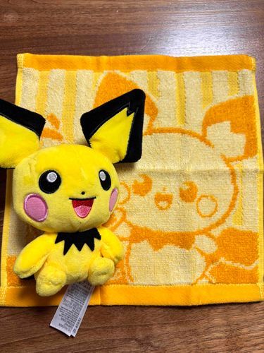ごふさたちゃんです🥺
一番くじのピチューちゃんのハンカチゲットだよ💛