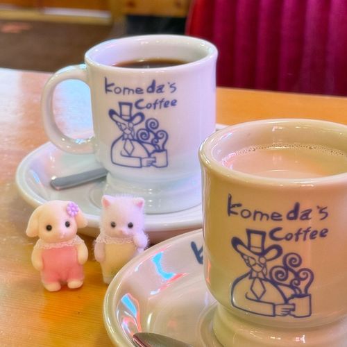 朝活！コーヒーの匂いにつられて出てきたね