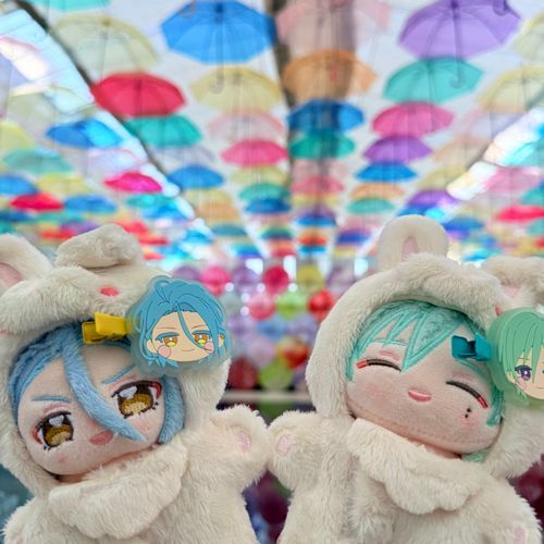 きれいな傘が　たくさん飾られていたね！