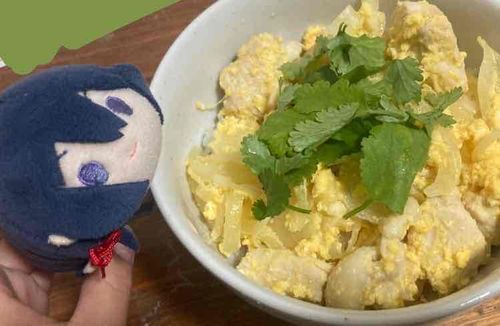 あるじがぱくちーおやこどんつくってくれた🐔🥚🌿