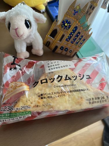 ぱんとえすぷれっそとがろーそんとこらぼしたくろっくむっしゅをたべたのさ。
とてもおいしかったですわ。