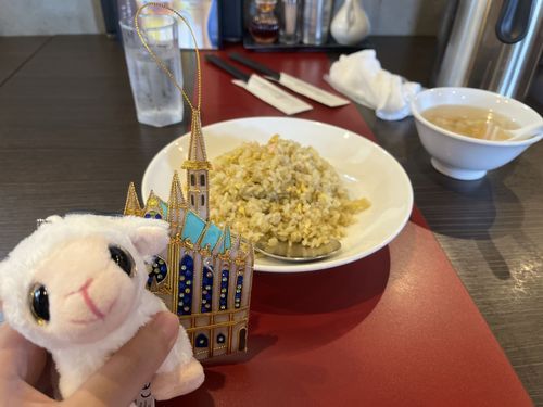 おひるはちゅうかをたべたのさ。
かにちゃーはんとすーぷをいただきましたわ。
あっさりでおいしかったのさ。
