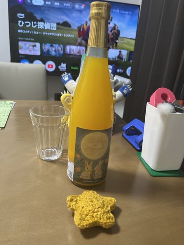 ともだちのじっかのみかんのうかがだしているおれんじじゅーすをのみました。
さっぱりしたなかにがつんとくるみかんかんがさいこうです。