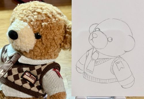 友人が僕の似顔絵を描いてくれたんだ
上手に描けているだろう？
