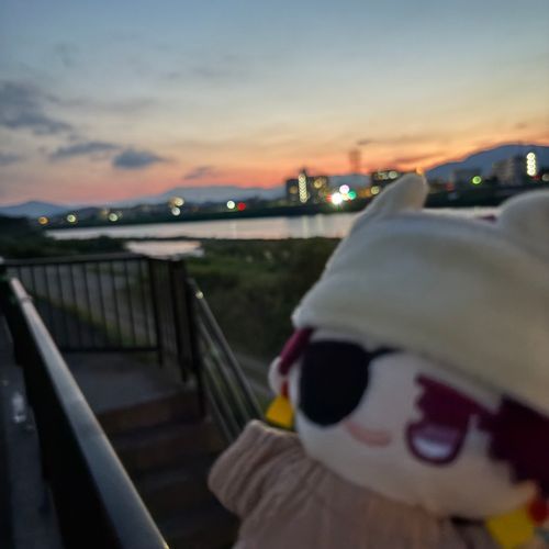 おうちばぶちゃんを連れて散歩。
「おれもたまにはいっしょにおさんぽしたいよ」