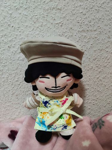 おえかきするとき、よごれるよって、エプロン☺️
