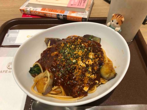 あとはこれはきょうのらんち。にんげんごごからまっさーじいくので、かふぇでごほんよんだりするって！