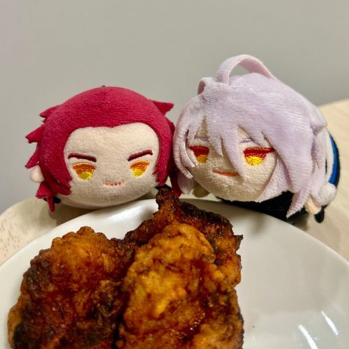 とんちゃん、唐揚げを作りました！
外はサクサク、中はジューシーです
(*´罒`*)