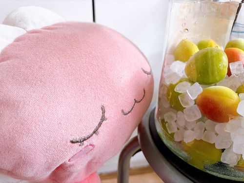 ことし も うめ シロップ が、おいしく できますように！！
ぼすちゃん も おてつだい したよ♪♪
