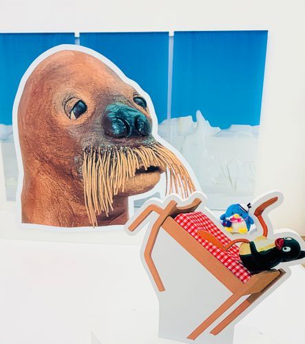 ちいさな おともだち

ピングーコラボのサムちゃんといっしょに、ピングー展。
楽しかったね！！
