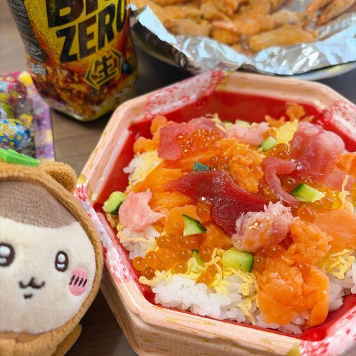 たぬき先輩と子どもの日満喫🎏