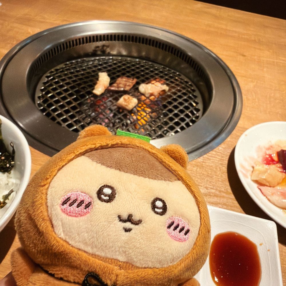 たぬき先輩と焼き肉‼️‼️