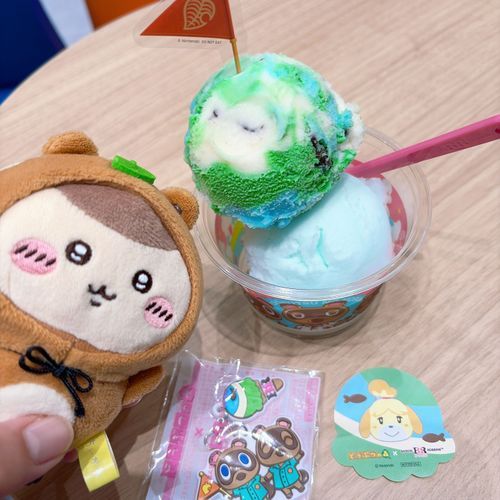 たぬき先輩と31アイス（どう森コラボ）🍨