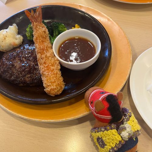 飼い主外食行くとハンバーグばっかしでﾔﾝｸﾞ🍗