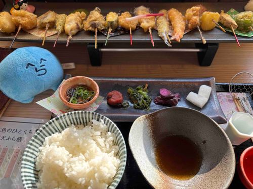 嵐山の天ぷら屋さんでごはん！
