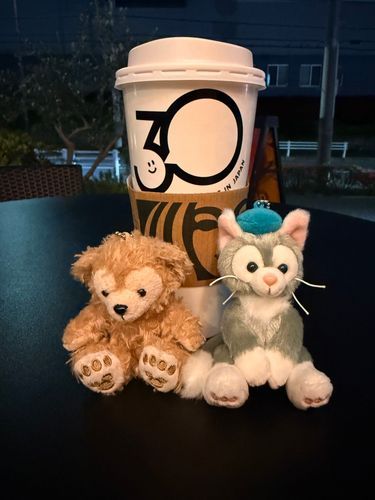 パパと一緒に夜のスタバ