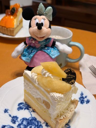 ラ　メゾンのケーキ🧁
美味しかった🩷
白桃のケーキとマンゴーのケーキ🎂