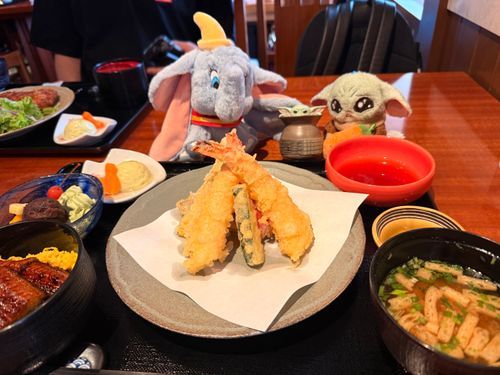 レストラン北斎で天ぷら御膳🍤
ダンボちゃんもグローグー達も可愛い🩷