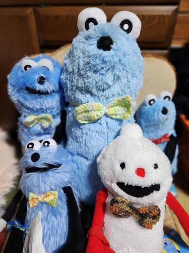 みんな手作りの蝶ネクタイでおめかしだよ～💙
