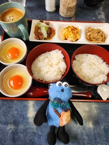 卵食べ放題の朝ごはんを食べに行ってきたよ
ゆで卵も食べたから全部で5個の卵食べたんだ❗