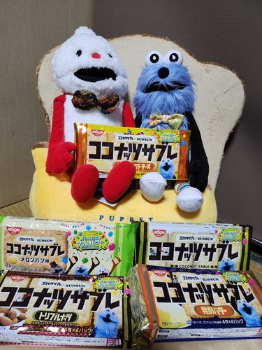 ココナッツサブレ全種類揃ったよ～💙いろんな味があって食べるの楽しみだね✨