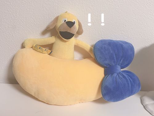 きいろいいぬ、東京ばな奈に出会う🍌