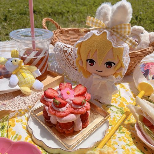 なずなくんのたんじょうびらよ〜ぴくにっくでいちごのケーキ食べたんらよ♪